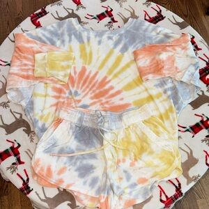 Tie-Dye Co-Ord set sz L (top)/ M (bottoms)